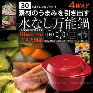 水なし万能鍋 ANWP1/ 無水鍋 水なし万能鍋 ANWP1 22cm 無水調理 多機能 マルチ ゆでる 煮る 焼く 炒めもの オーブン風 炊く 炊飯 蒸す 蒸し料理 揚げ 揚げ物 旨味 うまみ