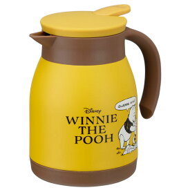 ステンレス 卓上ポット くまのプーさん 600ml Pooh プーさん ディズニー 真空二重構造 保温 保冷 ウォーターポット 保温ポット 魔法瓶 コーヒーポット ピッチャー 持ち手付き 洗いやすい 広口 かわいい スケーター