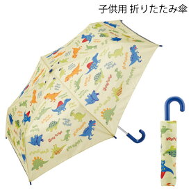 子供用 折りたたみ傘 ディノサウルス ピクチャーブック /傘 かさ 雨具 レイングッズ キッズ 子ども用 折りたたみ 傘 おりたたみ 折り畳み かわいい 男の子 幼稚園 保育園 小学生 恐竜 キャラクター スケーター