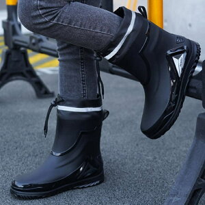 【送料無料】農業 畑用 作業ブーツ 作業用 26.0cm ドローコード 釣り 軽作業 防水 フード付き 園芸 アウトドア 長靴 軽量 メンズ 農作業