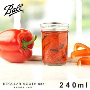 Ball C\W[ M[}EX 240ml NA BL-61000 /yoׁz {[ KX  ۑ e   Mason Jar Regular Mouth 8oz clear
