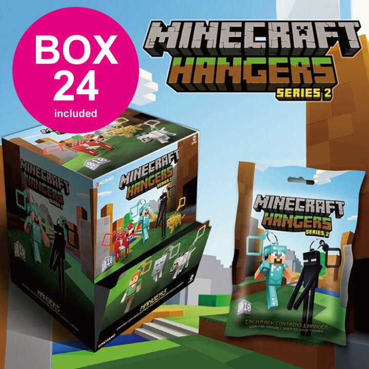 楽天市場 Minecraft グッズ マインクラフト ハンガーフィギュア 24個入りブラインドボックスセット シリーズ2 送料無料 Nideau