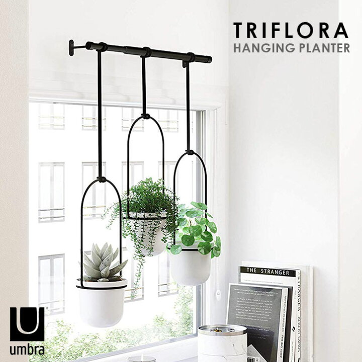 楽天市場 トリフローラ ハンキング プランター ホワイト Umbra アンブラ 送料無料 観葉植物 室内グリーン ディスプレイ プランターポット 3連 おしゃれ 窓際 窓辺 カーテンレール Diy インテリア スチール モノトーン Nideau