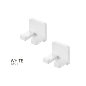 タワー tower 山崎実業 /フィルムフック 歯ブラシホルダー シングル 2個入 /【普通郵便送料無料】歯ブラシ フック 1本 シングル 浮かせる 洗面 壁面 収納