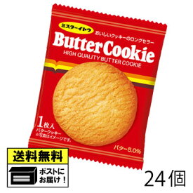 イトウ製菓 1枚バタークッキー （24個）クッキー ビスケット お菓子 バター バタークッキー 個包装 食べきり 駄菓子 メール便