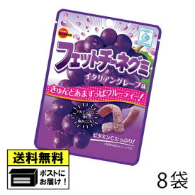 ブルボン フェットチーネグミ イタリアングレープ味 （8袋） ぶどう グミ キャンディ 駄菓子 メール便