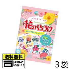 春日井製菓 花のくちづけ（3袋）kasugai かすがい 飴 あめ おやつ おかし お菓子 駄菓子 メール便 送料無料