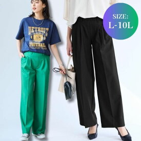 パンツ 大きいサイズ 汗シミ防止ローウエストパンツ（ゆったりヒップ）レディース 春夏秋 体型カバー 無地 30代 40代 50代 シンプル プチプラ 低価格