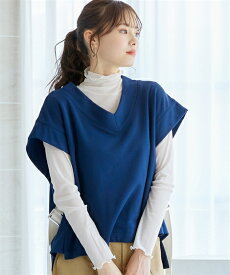 トップス 大きいサイズ　サイドベルトスウェットベスト　miclatL-10L 大きなサイズ 20代 30代 40代 50代 女性 スマイルランド smileland 秋服 春服 夏服 冬服大きいサイズ レディース L-10L 秋服 冬服 スマイルランドあったか防寒 ぽっちゃり