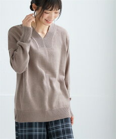 トップス 【プチプライス】リブ衿Vネックニット 大きいサイズ ゆったり 30代 40代 50代 レディース ベーシック 無地 体型カバー 無地あったか防寒 ぽっちゃり