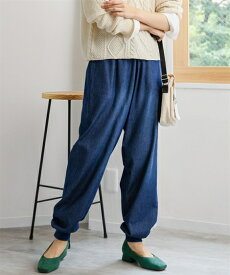 ＼クーポン有／パンツ 綿100％楽ちんデニム裾リブパンツ（ゆったりヒップ） L LL 3L 4L 5L 6L 8L 10L 30代 40代 50代 女性 スマイルランド