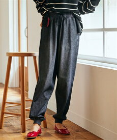パンツ 綿100％楽ちんデニム裾リブパンツ（ゆったりヒップ） L LL 3L 4L 5L 6L 8L 10L 30代 40代 50代 女性 スマイルランド