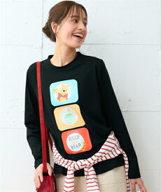 トップス 大きいサイズ　長袖プリントTシャツ（ディズニー）レディース キャラクター カジュアル 30代 40代 50代 プーさん ミッキー ミニー 春夏秋