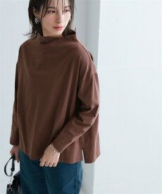 ＼クーポン有／SS特別価格！トップス 綿100％バスクボトルネックトップス（UVカット）レディース 大きいサイズ 春夏秋 30代 40代 50代 ぽっちゃり 体型カバー カジュアル