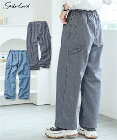 ＼クーポン有／パンツ 大きいサイズ メンズライクペインターワイドシルエットパンツ（ゆったりヒップ）レディース 30代 40代 50代 春夏秋冬 スマイルランド smilelandあったか防寒 ぽっちゃり