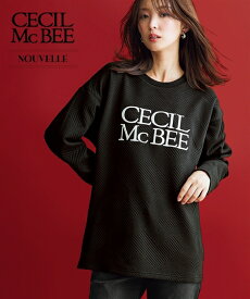 ＼クーポン有／トップス 【CECIL McBEE】変形キルト長袖プルオーバー レディース 大きいサイズ 30代 40代 50代 春秋冬 スマイルランド smileland セシルマクビーあったか防寒 ぽっちゃり