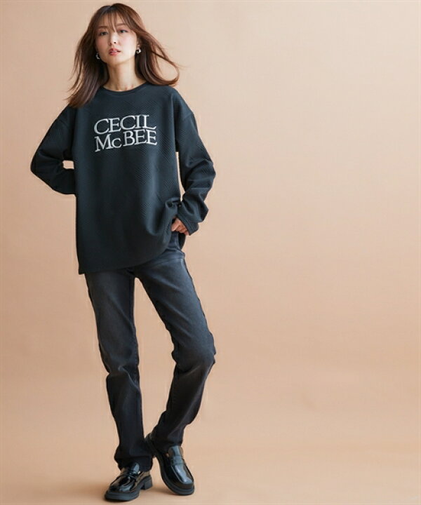 楽天市場】トップス 【CECIL McBEE】変形キルト長袖プルオーバー  