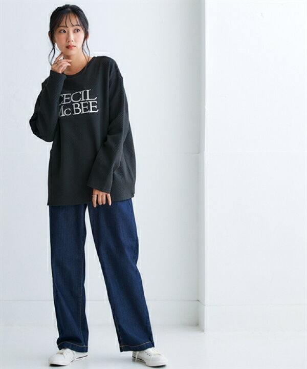 楽天市場】トップス 【CECIL McBEE】変形キルト長袖プルオーバー  