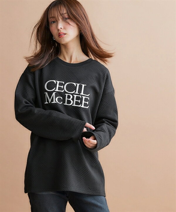 楽天市場】トップス 【CECIL McBEE】変形キルト長袖プルオーバー  