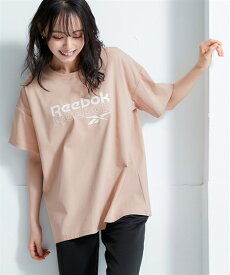 スポーツウェア・フィットネスウェア ＜大きいサイズ＞ロゴプリントゆるシルエット半袖Tシャツ（吸汗速乾・UVカット・形態安定）（リーボック）L-10L レディース 30代 40代 50代 女性 運動会 ランニング トレーニングウェア ジム スマイルランド