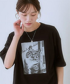 トップス ＜大きいサイズ＞ 綿100％ゆるシルエットプリントTシャツ（接触冷感）レディース 大きいサイズ 20代 30代 40代 50代 春 夏 秋 お出かけ シンプル ベーシック 体型カバー スマイルランド smileland
