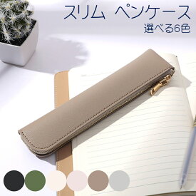 【12/13(土)12:00〜 特別企画！ 12時間限定全品5％OFFクーポン配布中】送料無料 スリム ペンケース パステル / シンプル 文房具 雑貨 ステーショナリー 中学 高校 オフィス ファスナー 筆記用具 面接 就活 試験 検定 携帯 ペン入れ コンパクト 筆箱 男子 女子 メンズ レディ