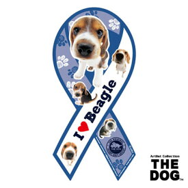 【訳あり】ペットグッズ リボンマグネット THE DOGビーグル 盲導犬応援 1枚入り (いぬ 犬 イヌ) ※多少の色あせがある場合がございます