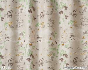�h���[�v�J�[�e�� �X�~�m�G MOOMIN ���[�~���J�̒n�} A1020 A1021 �����J�[�e�� 1.5�{�q�_ �Ռ�2�� 1���� �I�ׂ�3�T�C�Y�F100cm×135cm �F100cm×178cm �F100cm×200cm �k���e�C�X�g ���n�J�[�e��