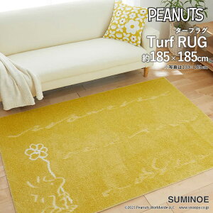 �y�X�[�p�[�Z�[�����Ԓ��S���iP2�{�zRUG ���O �X�~�m�G PEANUTS �T�C�Y�F��185cm×185cm #12�C�G���[ Turf RUG �^�[�t���O �A�����J���e�C�X�g �|���G�X�e��100% �h�_�j���H ���g�Ή� �V�ііh�~ F����