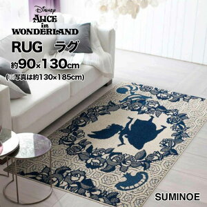 O ALICE Rose bouquet RUG X~mG [Yu[PO Disney ALICE in WONDERLAND #39 TCYF90cm×130cm õu[PGKXȃfUC̃AX̃OB fBYj[