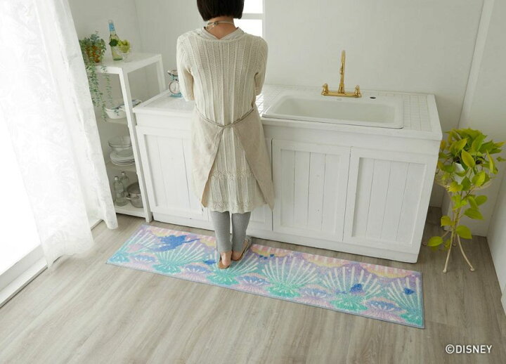 新商品 送料無料 キッチンマット Shell Mat スミノエ プリンセス シェルキッチンマット Disney Princess 61 サイズ Fucoa Cl