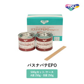 東リ 下地補修材 バスナパテEPO 500gセット/ケース （A液250g、B液250g） 混合用ヘラ付き BNPATE