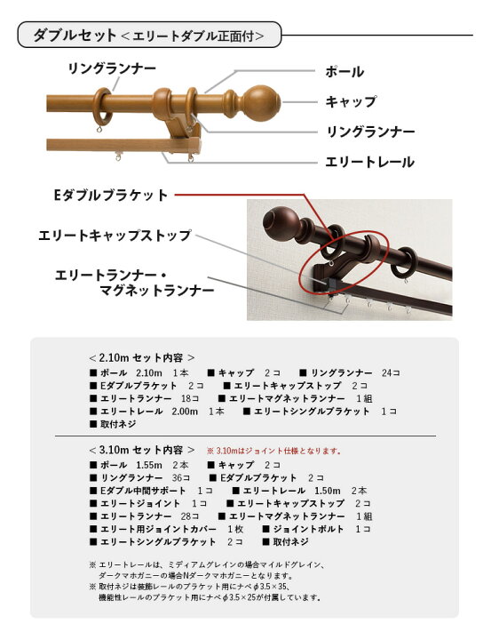 楽天市場】TOSO カーテンレール ウッディ28 □シングルセット 