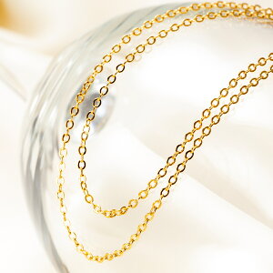 18金 コーティング メッキ ネックレス アズキ チェーン 45cm 18KGP 【 18金ネックレス k18ネックレス 日本製 あずきチェーン 小豆チェーン ネックレス 18金 ネックレス40cm k18 18k 40cm 金 メンズ レデ