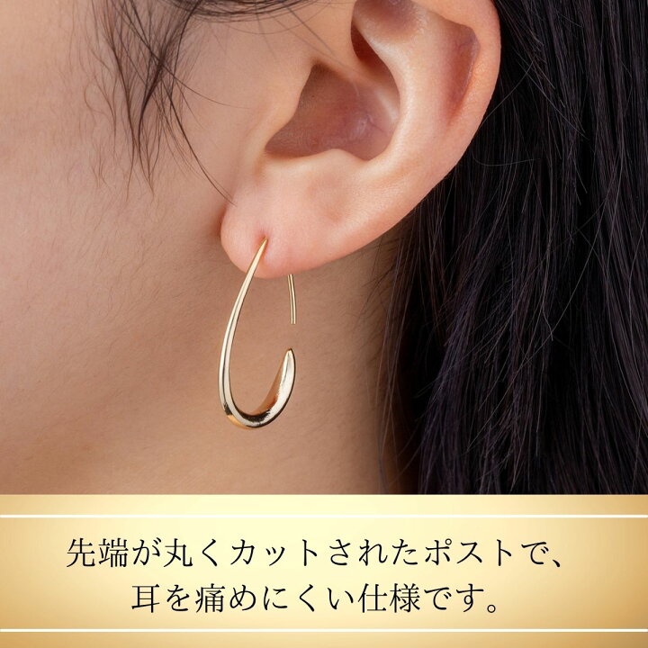 楽天市場】ティアドロップ ピアス 18金 K18 18K コーティング 両耳用 