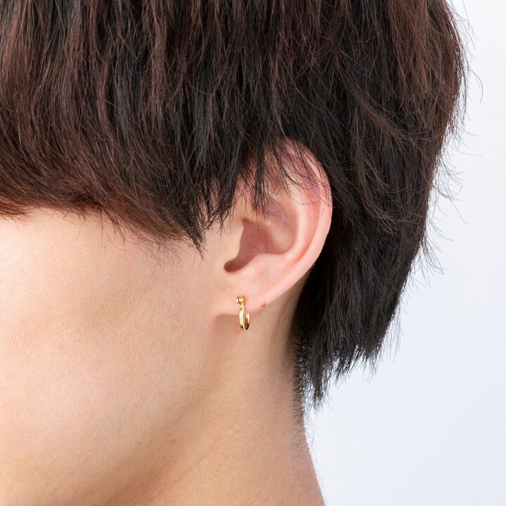 楽天市場】ポストのみ18金 フープピアス メンズ レディース 1,6mm×10mm 
