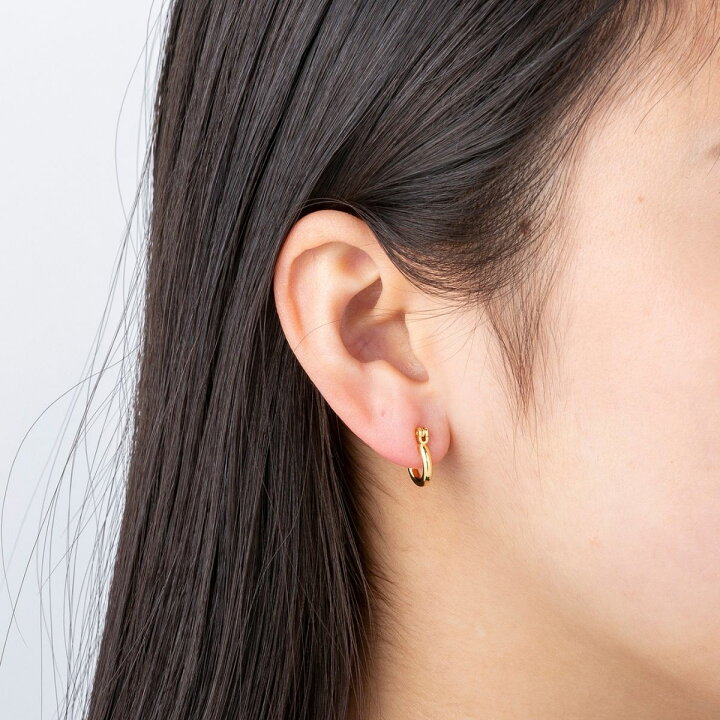 楽天市場】ポストのみ18金 フープピアス メンズ レディース 2mm×10mm  