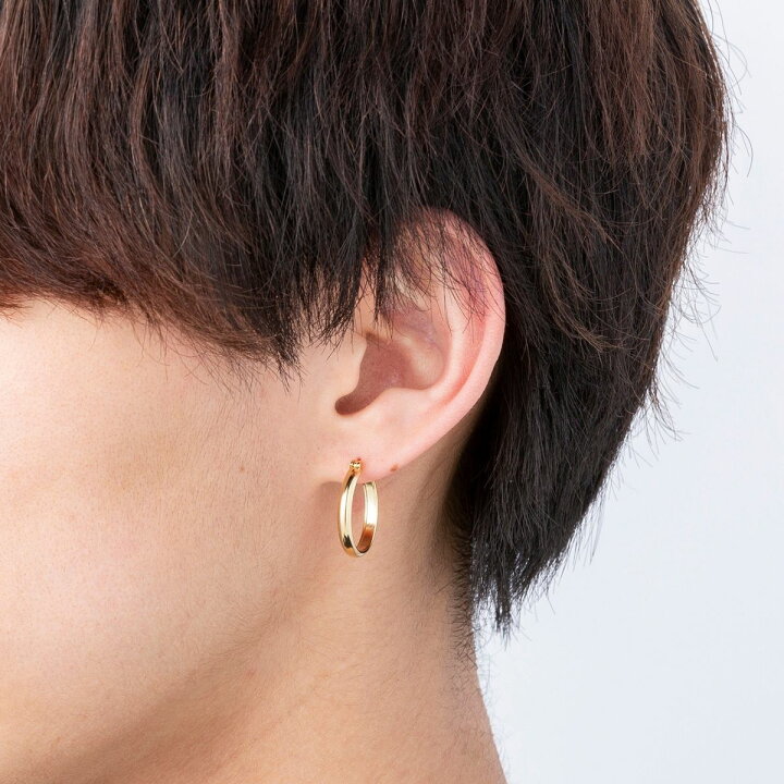 楽天市場】ポストのみ18金 フープピアス メンズ レディース 3mm×20mm 