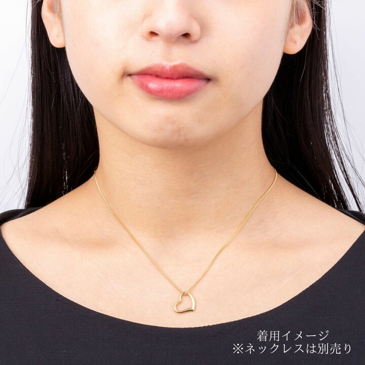 楽天市場】18金 ネックレス ペンダント オープンハート 【 日本製 