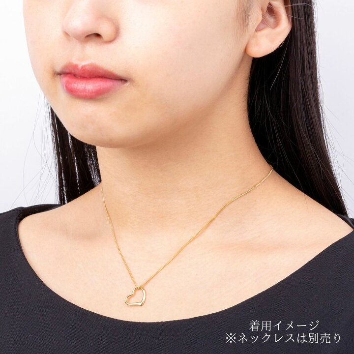 楽天市場】18金 ネックレス ペンダント オープンハート 【 日本製 