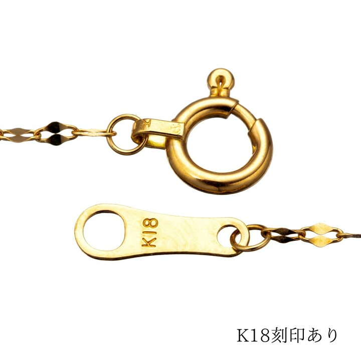 楽天市場】18金 ファンタジア ペタルネックレス 40cm 【 18金  