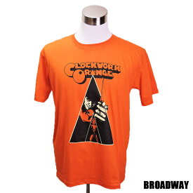 デザインTシャツ Broadway A CLOCKWORK ORANGE 時計じかけのオレンジ 映画Tシャツ プリントTシャツ グッズ 洋画 スタンレー・キューブリック Tシャツ 男女兼用 サイズM＆L