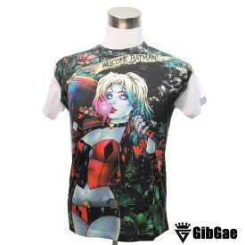デザインTシャツ GibGae Harley Quinn ハーレイ・クイン 映画Tシャツス バットマン スーサイド・スクワッド Tシャツ 男女兼用 サイズM＆L