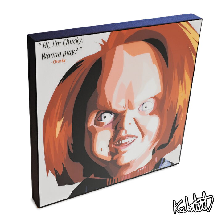 楽天市場 Chucky チャッキー Keetatat Sitthiket アートフレーム アートパネル インテリア 雑貨 店舗 内装 玄関 おしゃれ ポップアート ポスター 絵 イラスト 壁掛け チャイルド プレイ ホラー キャラクター 映画 スマイルワゴン楽天市場店