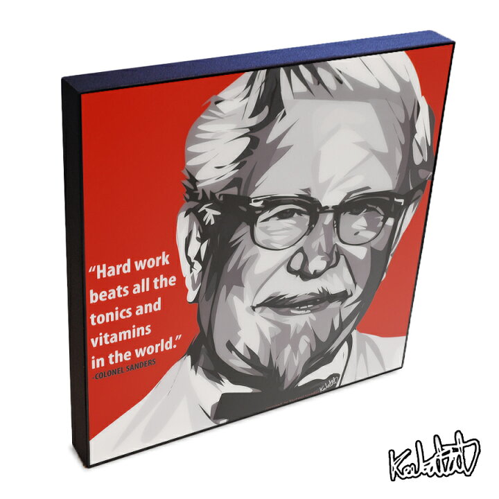 楽天市場 Colonel Sanders カーネル サンダース Keetatat Sitthiket アートフレーム アートパネル インテリア 雑貨 店舗 内装 玄関 おしゃれ ポップアート ポスター 絵 イラスト 壁掛け Kfc ケンタッキーフライドチキン 経済 偉人 キャラクター スマイルワゴン楽天市場店