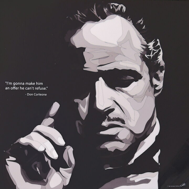 楽天市場 Keetatat Sitthiket アートパネル The Godfather ゴッドファーザー 2枚セット 映画 グッズ ポスター インテリア アートフレーム まとめ買いセット スター ポップアート雑貨 マーロン ブランドー アル パチーノ 0054 0055 スマイルワゴン楽天市場店