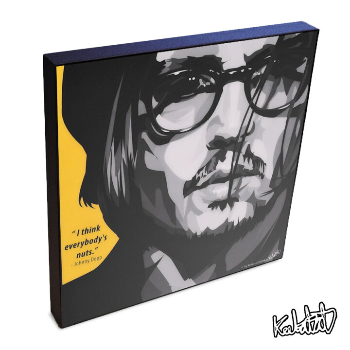 楽天市場 Johnny Depp ジョニー デップ Keetatat Sitthiket アートフレーム アートパネル インテリア 雑貨 店舗 内装 玄関 おしゃれ ポップアート ポスター 絵 イラスト 壁掛け 俳優 偉人 セレブ 映画 スター ハリウッド スマイルワゴン楽天市場店