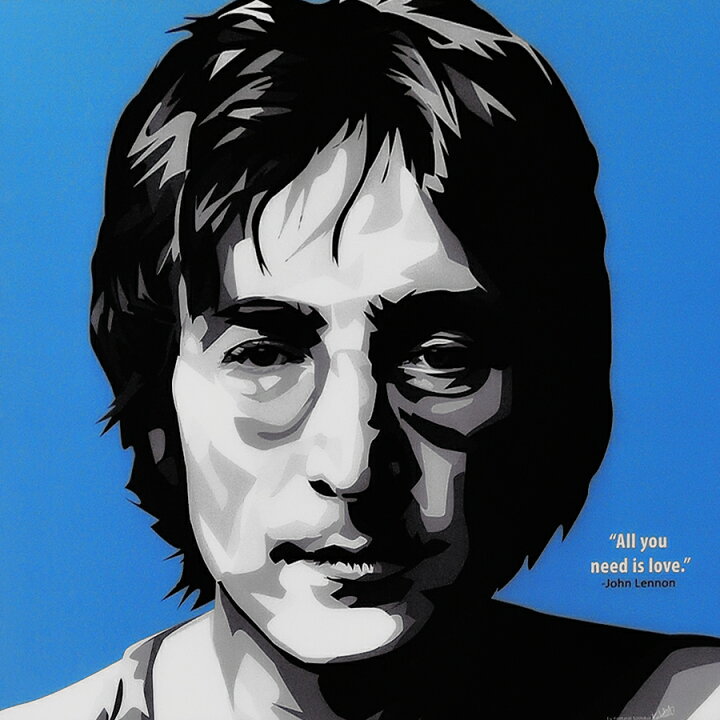 楽天市場 John Lennon ジョン レノン Keetatat Sitthiket アートフレーム アートパネル インテリア 雑貨 店舗 内装 玄関 おしゃれ ポップアート ポスター 絵 イラスト 壁掛け ビートルズ The Beatles ロック 伝説 レジェンド スター 音楽 スマイルワゴン楽天市場店