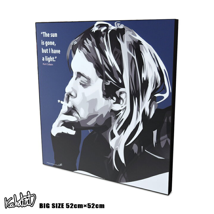 楽天市場】アートパネル 特大52cmサイズ☆Kurt Cobain カート 