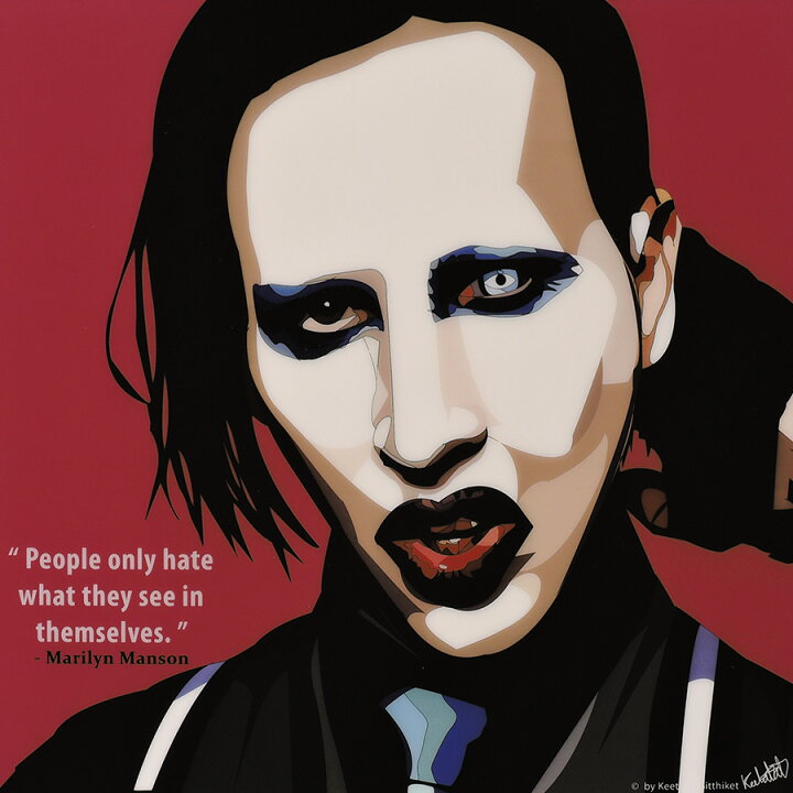 楽天市場 ポップアートフレーム Marilyn Manson マリリン マンソン Keetatat Sitthiket アートパネル インテリア 雑貨 店舗 内装 玄関 おしゃれ ポスター 絵 イラスト 壁掛け 歌手 ロック ヘヴィメタル セレブ スター 音楽 スマイルワゴン楽天市場店